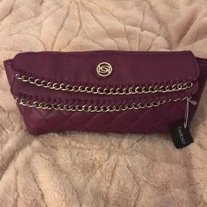 Bebe purple clutch